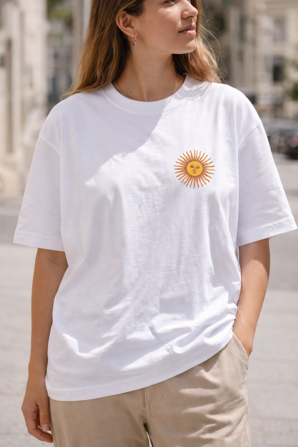 Camiseta sol argentino oversize